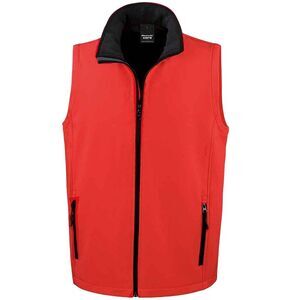 Result Mens Core Printable Soft Shell Bodywarmer / Red/Black